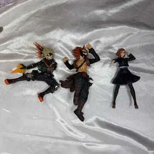 Lot Of 3 My Hero Academia Figures NO STANDS Katsuki Nobara Yuto Retsuyori - Picture 1 of 9