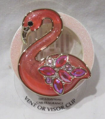 Clip visera ventilación fragancia coche Bath & Body Works Scentport rosa flamenco facetado Foto 1 de 4