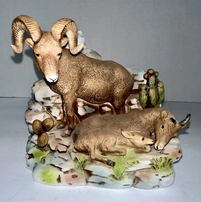 Cyrus Noble Original Big Horned Sheep Empty Whiskey Decanter 1977 Haas Brothers - Image 1 of 4