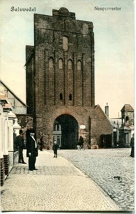 AK SALZWEDEL Neuperver Tor, Straße, Fahrrad 1909 - Picture 1 of 1