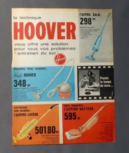 PUB PUBLICITE ANCIENNE ADVERT CLIPPING 150917 / ASPIRATEUR HOOVER POUR TOUS SOLS - Picture 1 of 1