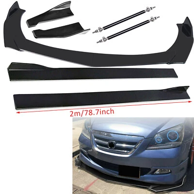 For Honda Odyssey Front Bumper Lip Splitter 78.7"Side Skirt Rear Rear Bumper Lip Foto 1 de 4