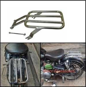 Fits For Royal Enfield Old Classic 350/500cc Chrome Rear Luggage Rack Carrier - Picture 1 of 7
