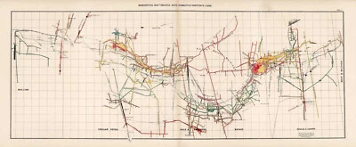1870 Comstock Lode and the Washoe District Mines Mining Map Wall Poster - Image 1 of 2