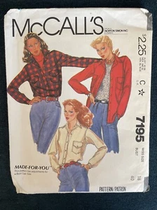 McCalls 7195 NEW Western Button Front Shirt/jacket Size 18 - Picture 1 of 6