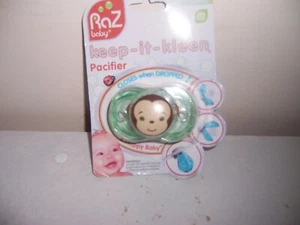 Raz baby keep it kleen pacifier mario monkey    new - Picture 1 of 1