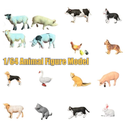 Diorama 1/64 Animal Figure Model Poultry Pets Farm Scene Doll Model Accessories - Image 1 of 4