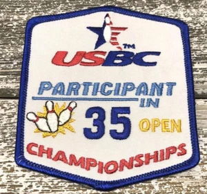 Vintage USBC Participant In 35 Open Championships Bowling Iron On / Sew On Patch - Picture 1 of 3