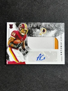 ANTONIO GIBSON 2020 ORIGINS RPA ROOKIE 2 COLOR PATCH AUTO RC PATRIOTS COMMANDERS - Picture 1 of 2