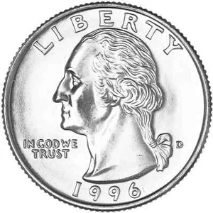 1996 D Washington Quarter Uncirculated US Mint - Picture 1 of 2