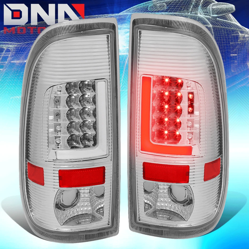 [BARRA LED 3D L-STREAK] PARA 08-16 SUPER DUTY CROMO CLARO LUZ TRASERA LÁMPARA DE ESTACIONAMIENTO Foto 1 de 4