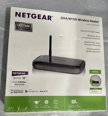 Netgear N150 150 Mbps 4-Port 10/100 Wireless N Router (WNR1000) Small/med Homes - Image 1 of 4