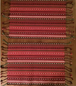Holiday/Christmas Tapestry Serape Mat Stripe Placemats Set of 2 NWT 19.5”X 14” - Picture 1 of 5
