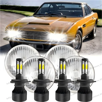 4Pcs 5.75" 5 3/4" LED Headlights Hi-Lo Sealed Beam For Chevy Impala El Camino - Image 1 of 4