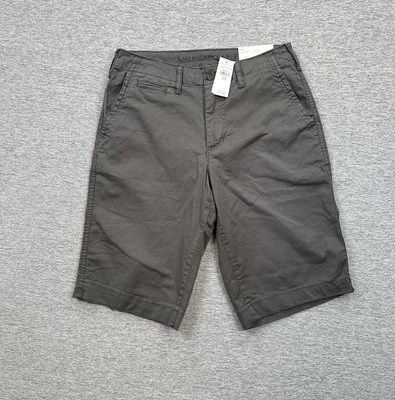 American Eagle Shorts Mens 28 Gray Lived-In Flex Chino Below Knee Preppy NEW - Image 1 of 4