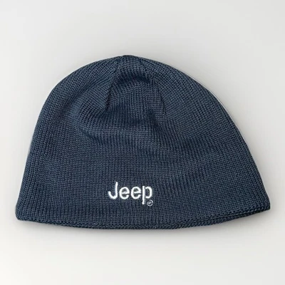 North Face Jeep вязаный Beanie черный флис с подкладкой зимняя шляпа один размер - Изображение 1 из 4