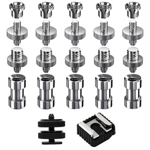 22 Pieces Camera Mount Screw Kit 1/4 inch and 3/8 inch Hot Shoe Mount Tripod - Picture 1 of 4
