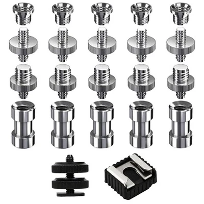 22 Pieces Camera Mount Screw Kit 1/4 inch and 3/8 inch Hot Shoe Mount Tripod - Image 1 of 4