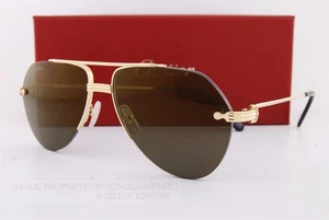 Closeout New Authentic Cartier Sunglasses CT 0427/S-001 Gold/ Grey - Picture 1 of 7