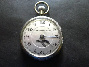 Shockproof Lever Pocket Watch. Old Type Plane Dial Motif .50mm. Self Wind. .TLC - Picture 1 of 7