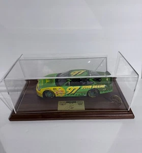 Autographed Chad Little 1998 John Deere #97, 1/18 NASCAR Ertl, & Display Case - Picture 1 of 11