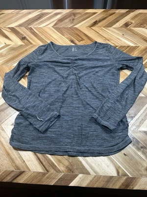 Z by Zella Women’s V Neck Ruched Long Sleeve Active Wear Shirt - Image 1 of 4