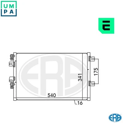 CONDENSER AIR CONDITIONING 667073 FOR RENAULT KANGOO/Express/Rapid NISSAN 1.5L - Image 1 of 4