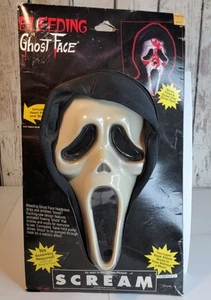 Vintage 1997 Scream Bleeding Ghost Face Mask Fun World/Easter Unlimited Horror - Picture 1 of 10