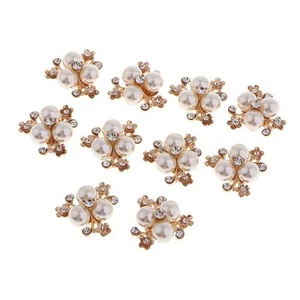 10pcs Rhinestone Crystal Flower Embellishments for Gods Bows - Picture 1 of 5