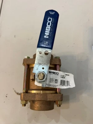 NIBCO S-595-Y Bronze Ball Valve 2" 600-PSI CWP 3-Piece Full Port Solder Ends - Image 1 of 3