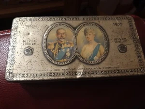 Vintage Rowntree & Co Silber Jubiläum King George V 1910 - 1935 Schokoladendose. - Bild 1 von 11
