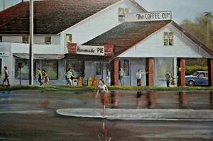 Ruskin Florida Everett Michaels "Coffee Cup" S/N print - Picture 1 of 4