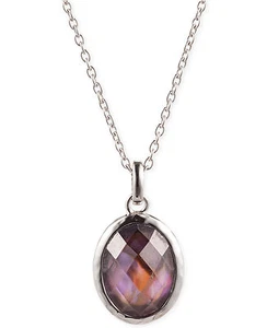 JUDITH JACK 'Blue Sky' Swarovski Marcasite Abalone Pendant Silver Necklace NEW - Picture 1 of 6