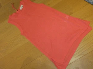 ladies Next coral pink orange sleeveless tunic knitted jumper top, size 12 - Picture 1 of 4