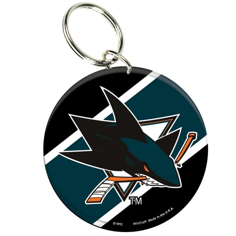(Set of 2 included) Official NHL San Jose Sharks Acrylic Key Rings Cover