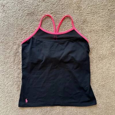 Polo Ralph Lauren Top Feminino Grande Roupa Ativa Pulôver Preto Esportivo Nylon - Imagem 1 de 4