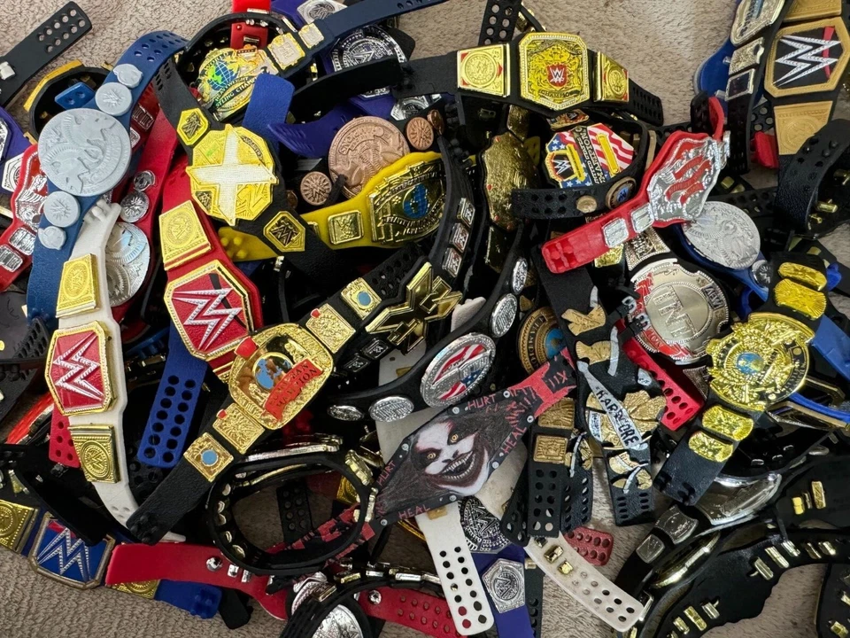 Various WWE Belts for Wrestling Figures | Toys Jakks Elite Mattel WWF FREE POST - Image 1 of 1