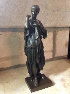 XIXe Bronze Fonte Barbedienne Diane de Gabies Artemis Sculpture Statue A.Collas - Picture 1 of 12