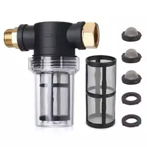 Garden Hose Inlet Filter Inline Water Pressure Washer Sediment Washing Machine - Picture 1 of 11