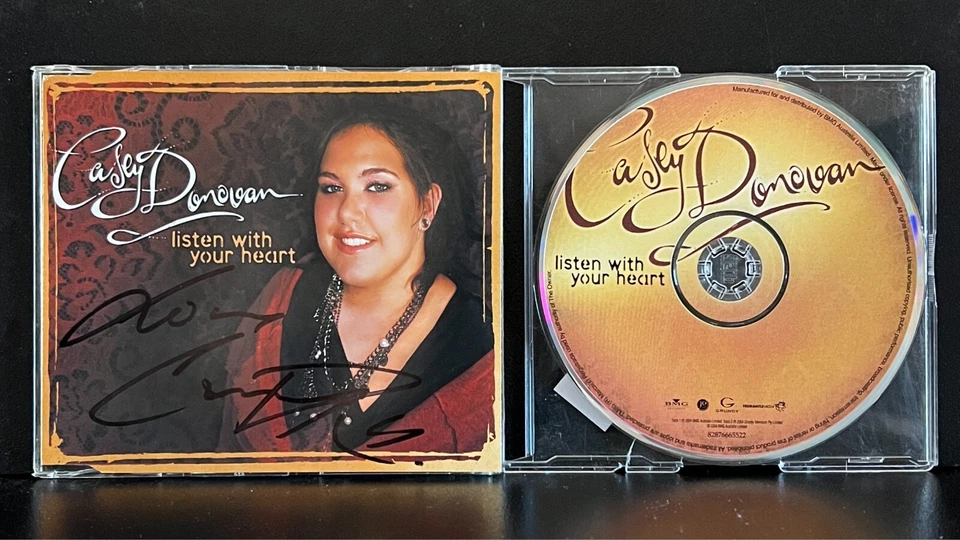 Casey Donovan - Listen With Your Heart 2 Track CD Single Autographed Insert - Image 1 of 1