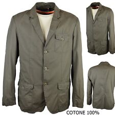 giacca blazer cotone uomo xl sariana verde militare casual primaverile 48 50 a 