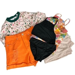 Nordstrom Size 7 Kids Clothing Lot Bikini Shorts Floral Tank Top Pyjama Set - Picture 1 of 15
