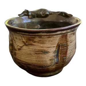 Ciotola rotonda Pottery Studio firmata MK Missett Panther Big Cat - Foto 1 di 23