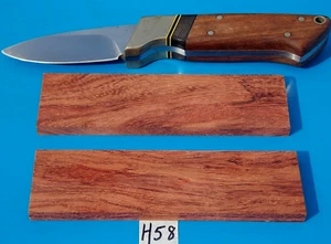 1 PAIR FIGURED BUBINGA KNIFE SCALES~1/4" X 1-3/8" X 5" EACH~EXOTIC WOOD~LUMBER - Picture 1 of 2