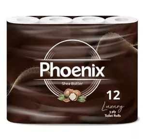 Phoenix Soft Shea Butter Fragranced Luxury Toilet Rolls Bulk Buy Quilted 3Ply - Picture 1 of 54