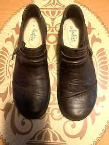 Women's 6.5 US CLARKS Collection Leather Brown slip on 15807 - Picture 1 of 5