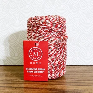 Cadena artesanal Martha Stewart Bakers Twine 175 yardas rojo dorado blanco cinta de Navidad - Imagen 1 de 8