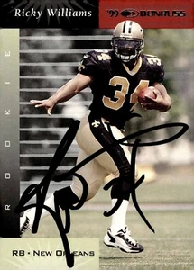 Ricky Williams Signed 1999 Donruss Rookie Card COA Proof Photo - Picture 1 of 11