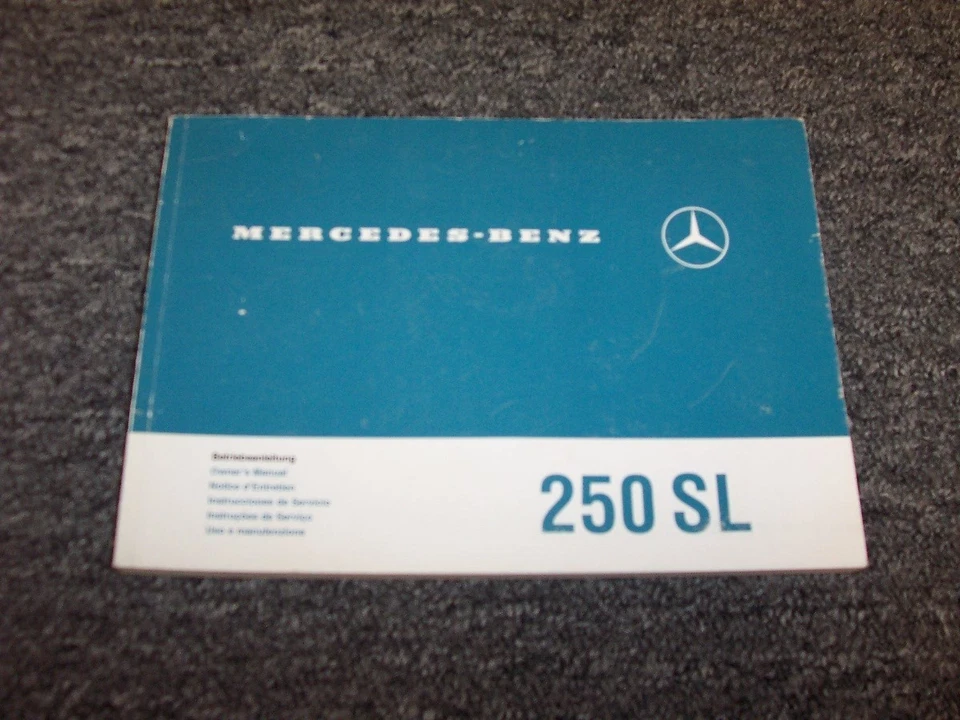 Mercedes Benz 250SL 1967 manual de instrucciones del operador del propietario original Foto 1 de 1