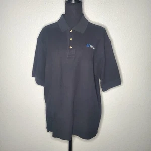 Tri-Mountain Men's Black Short Sleeve Pocket Sport Polo T-Shirt MTech Logo Large - Picture 1 of 5